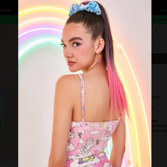 Dolls Kill x My Little Pony Divine Skies Twill Corset Top - XL, rare! - Picture 9 of 10